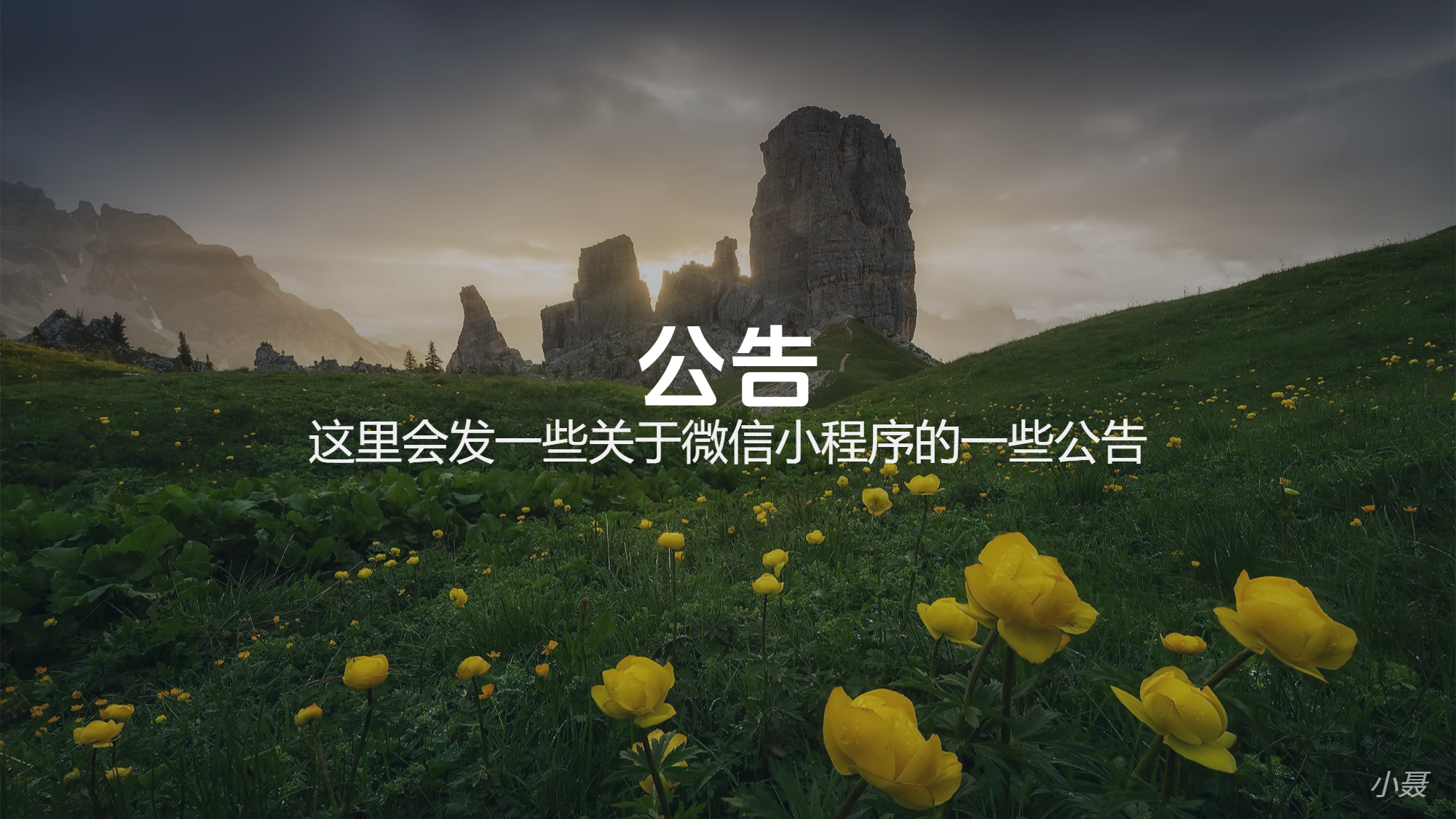 微信小程序公告